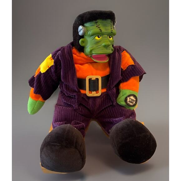 Unbranded Other - Vintage Frankenstein Talking Plush Doll Halloween Decor Press Arm Works